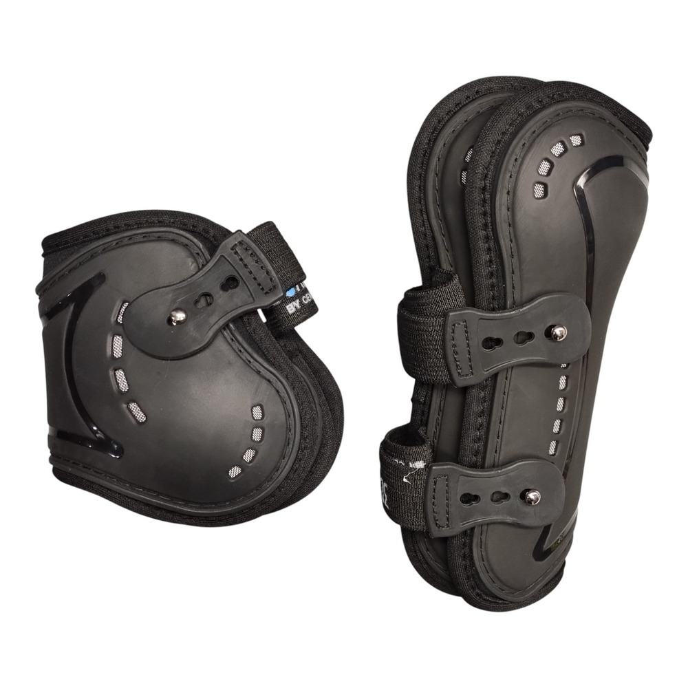 3D-AirTek by Centaur Competitor Horse Boot Set Cob Black Hook‎ & Loop for Riding